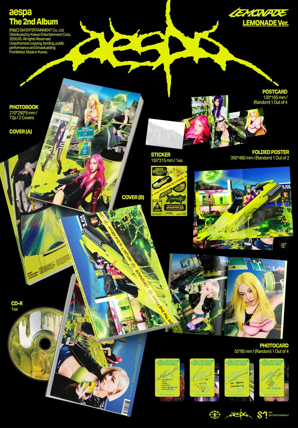 aespa - [LEMONADE] 2nd Album LEMONADE 2 Version SET - Image 2
