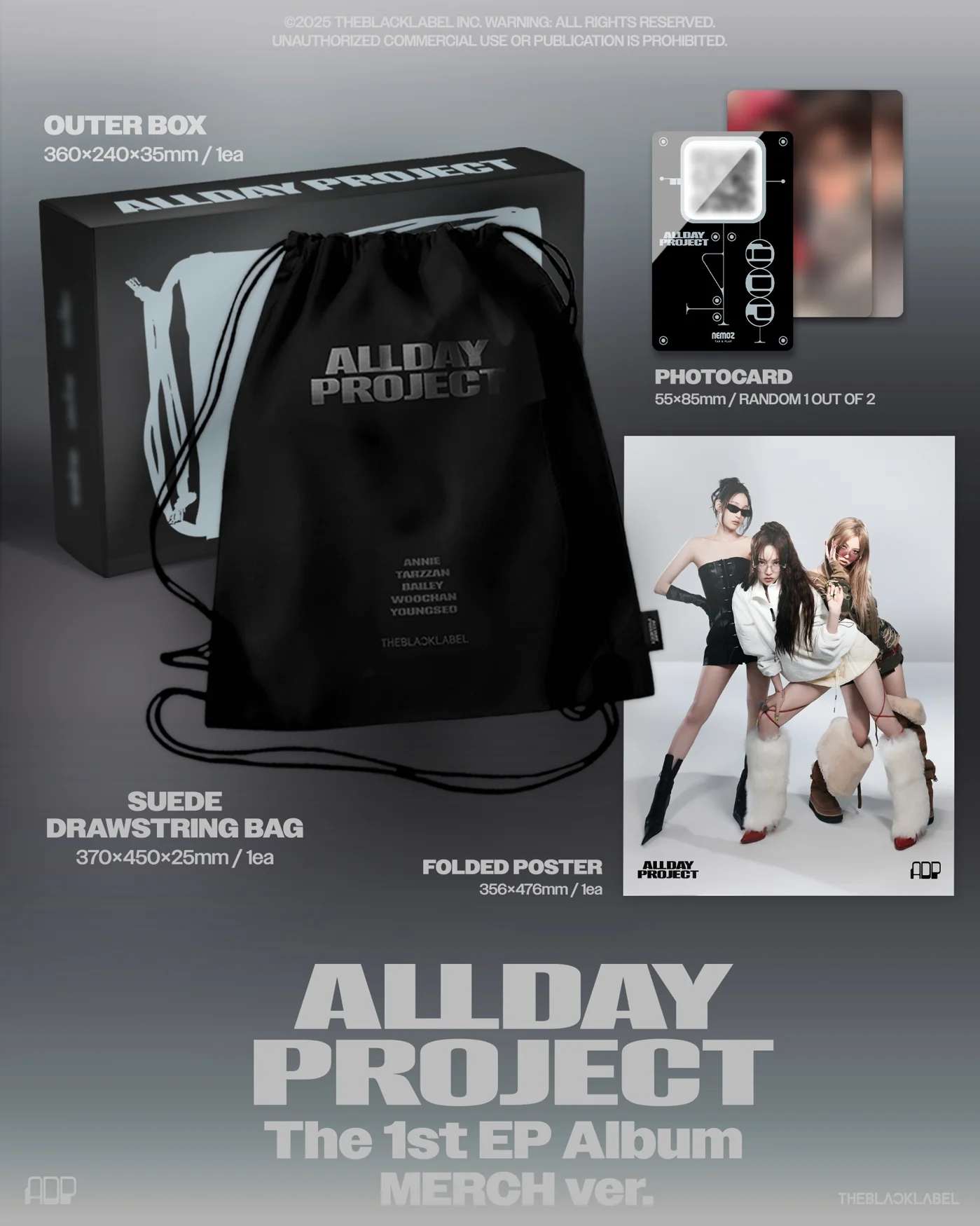 ALLDAY PROJECT - [ALLDAY PROJECT] 1st EP Album MERCH 2 Version SET - Image 2