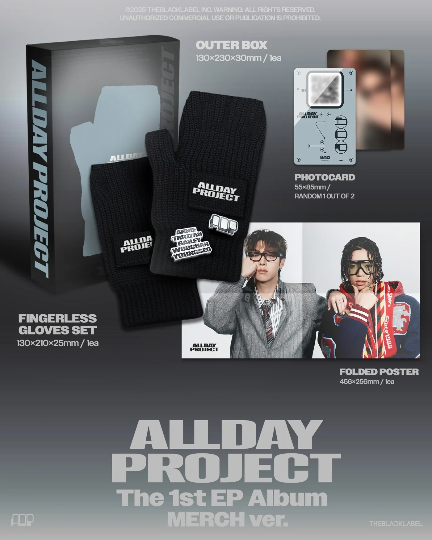 ALLDAY PROJECT - [ALLDAY PROJECT] 1st EP Album MERCH 2 Version SET - Image 3