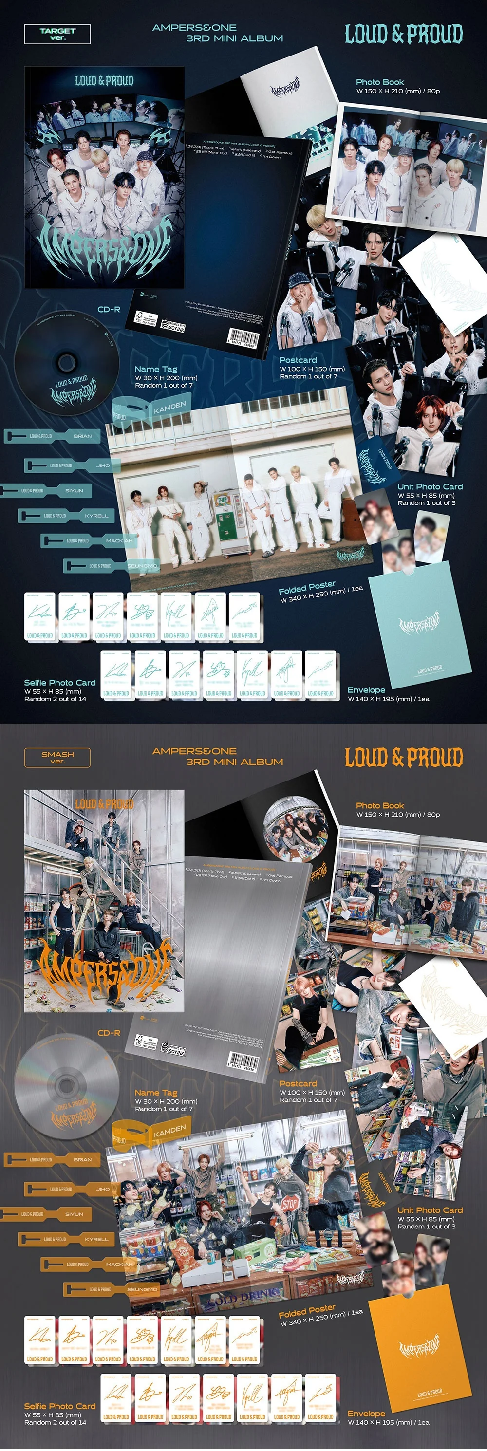 AMPERS&ONE - [LOUD & PROUD] 3rd Mini Album 2 Version SET - Image 2