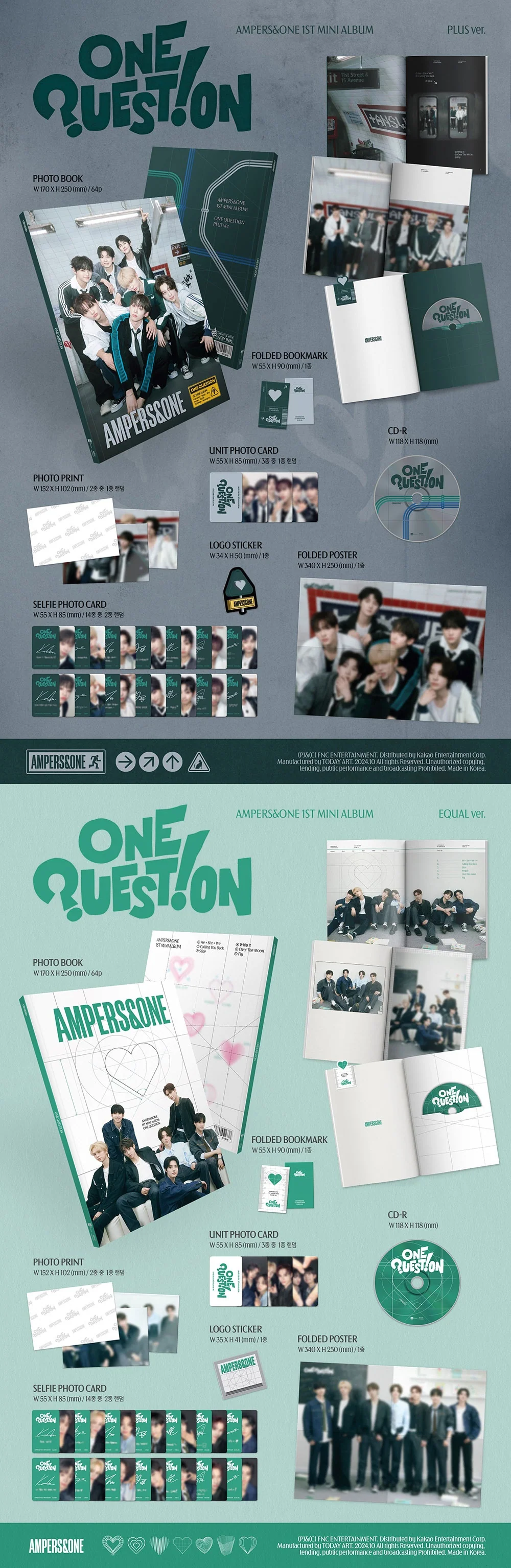 AMPERS&ONE - [ONE QUESTION] 1st Mini Album 2 Version SET - Image 2