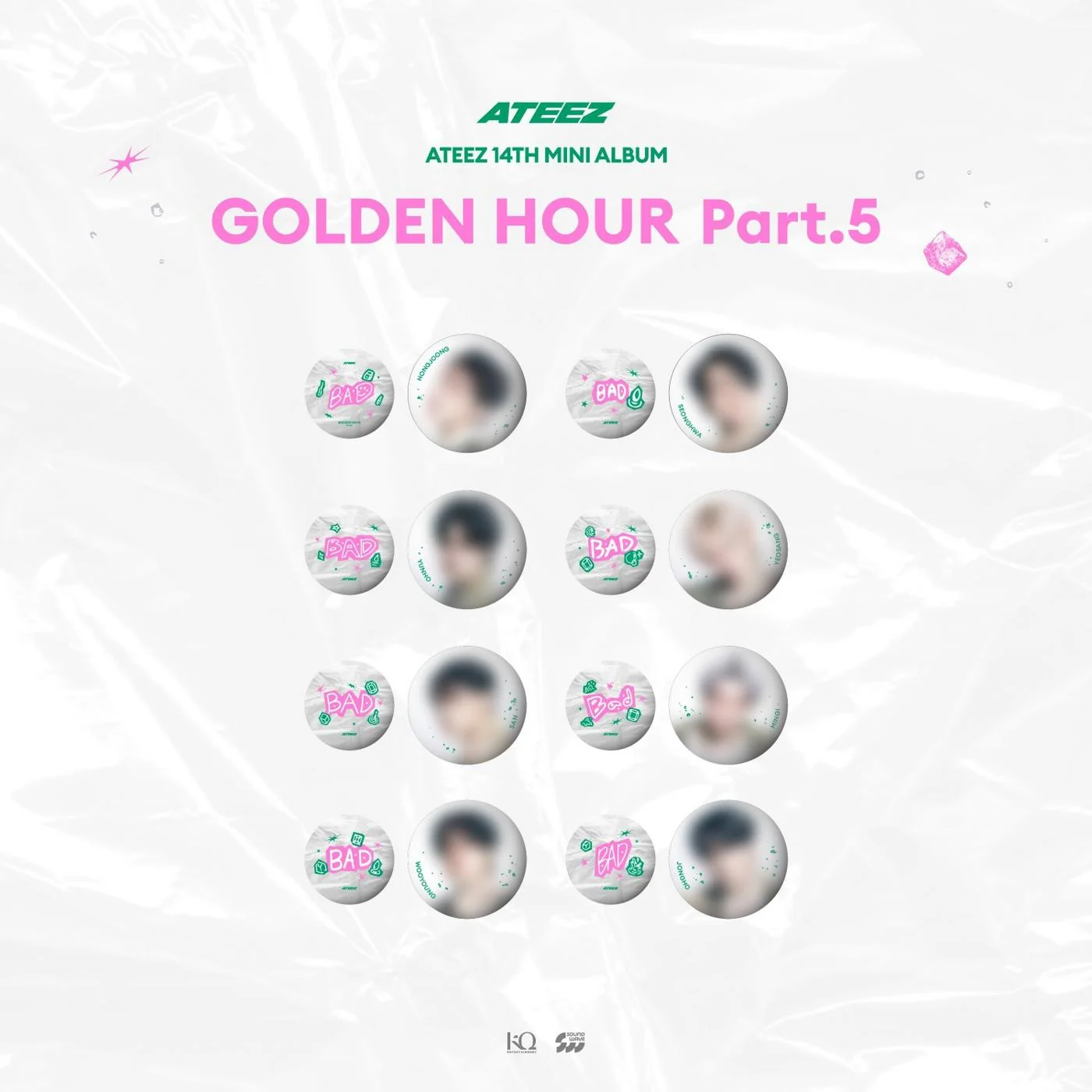 (PRE-ORDER) ATEEZ - [GOLDEN HOUR : Part.5] POP-UP STORE MD CAN BADGE SET