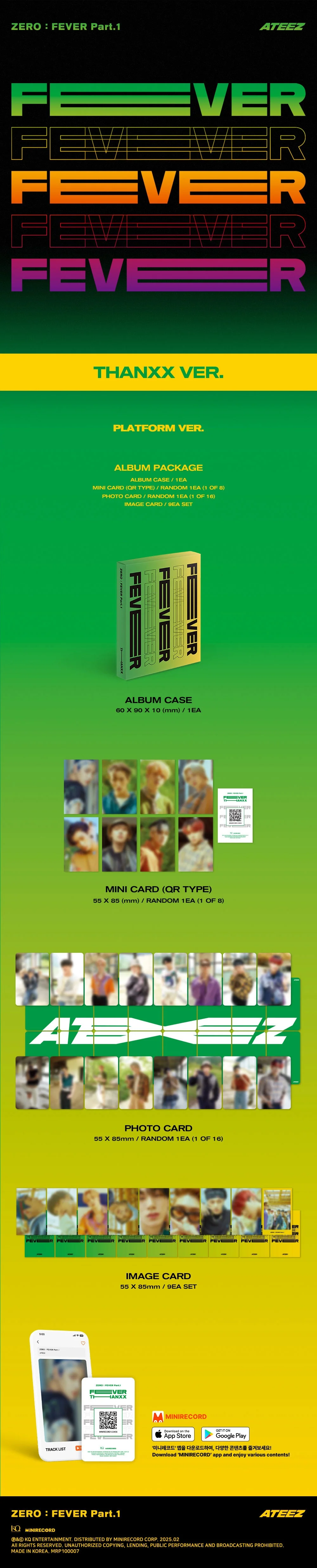 ATEEZ - [ZERO : FEVER PART.1] PLATFORM THANXX Version - Image 2