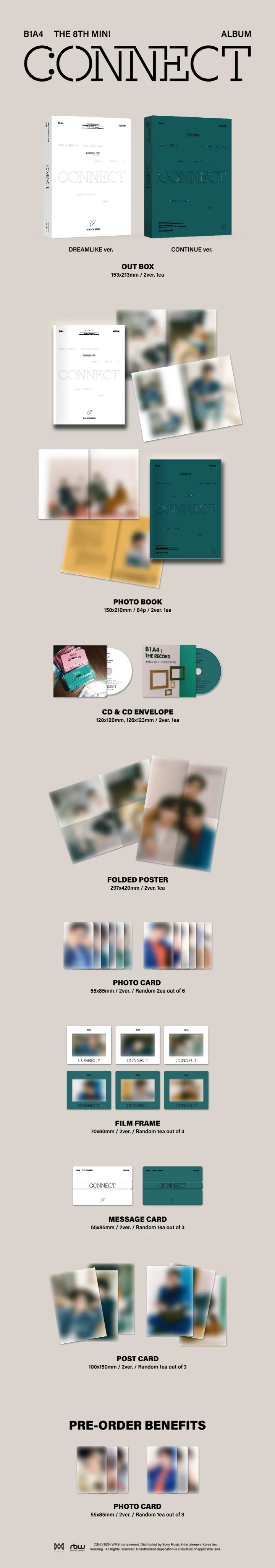 B1A4 - [CONNECT] 8th Mini Album DREAMLIKE Version - Image 2