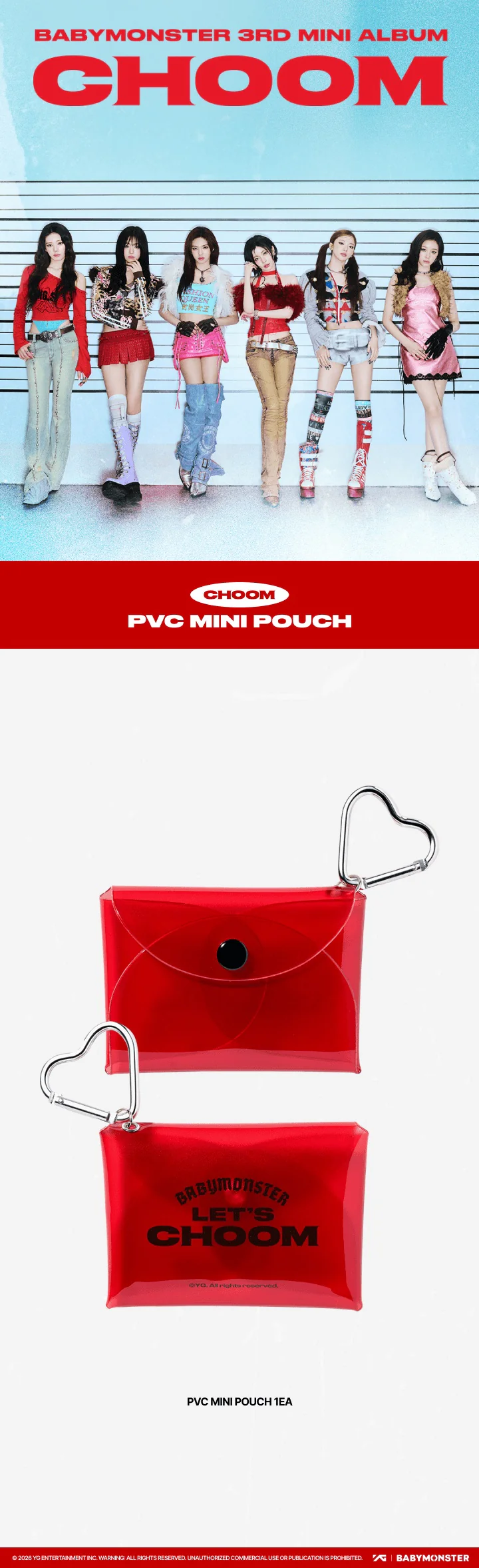 BABYMONSTER - [CHOOM] 3RD MINI ALBUM MD PVC MINI POUCH - Image 2