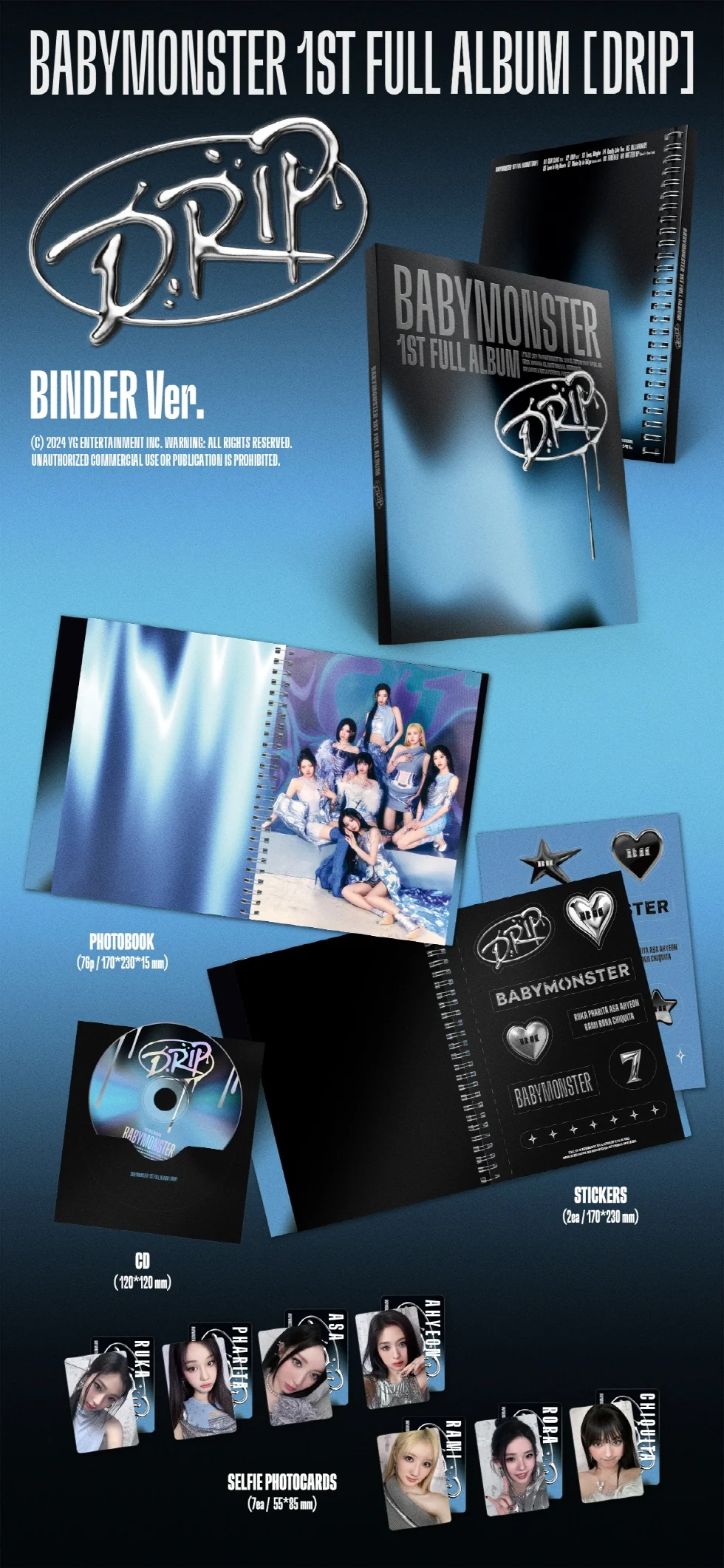 BABYMONSTER - [DRIP] 1st FULL Album RANDOM Version - Image 2