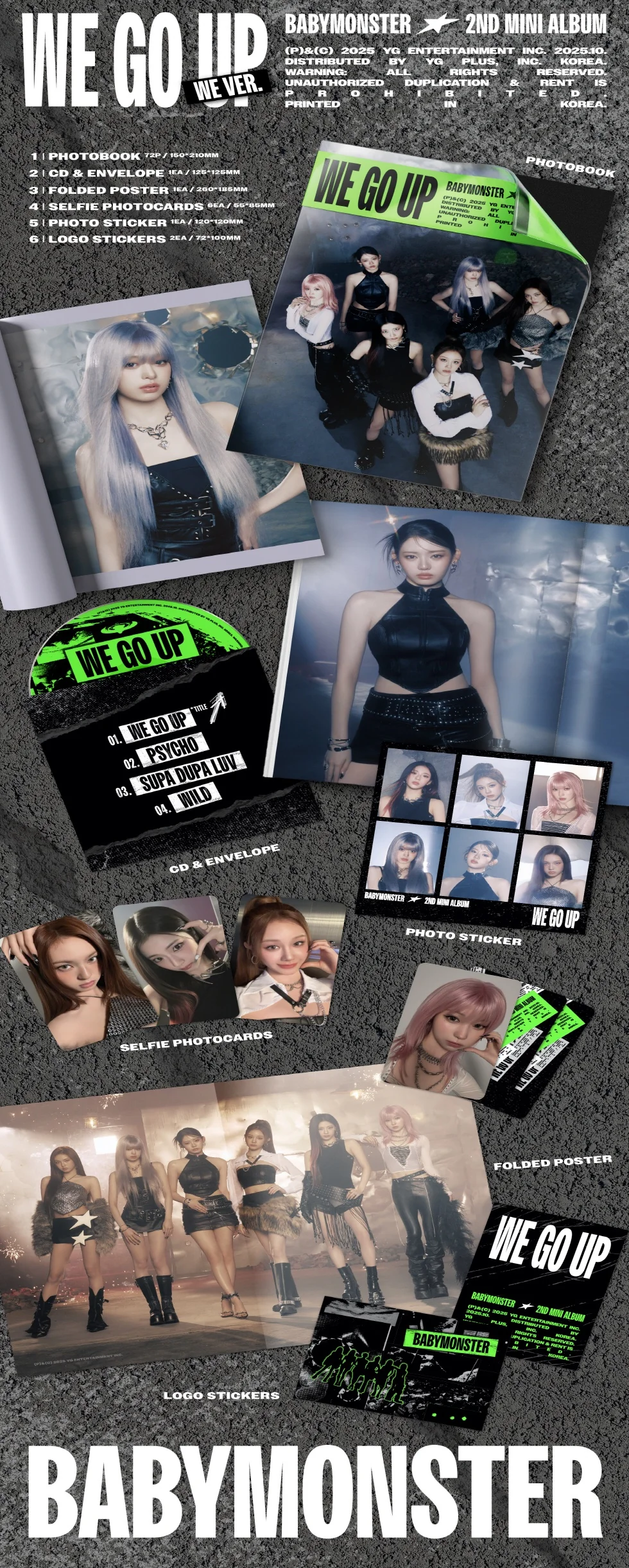 BABYMONSTER - [WE GO UP] 2ND MINI ALBUM PHOTOBOOK WE Version - Image 2