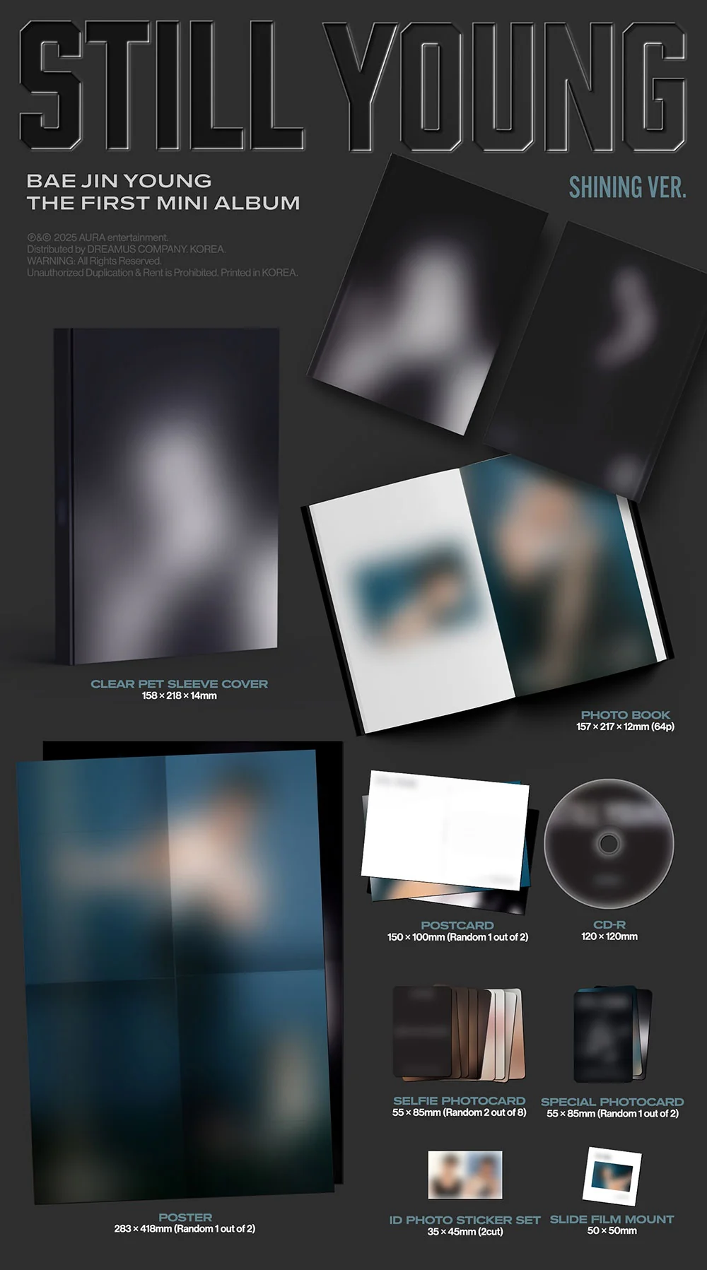 BAE JIN YOUNG - [STILL YOUNG] 1st Mini Album 2 Version SET - Image 2