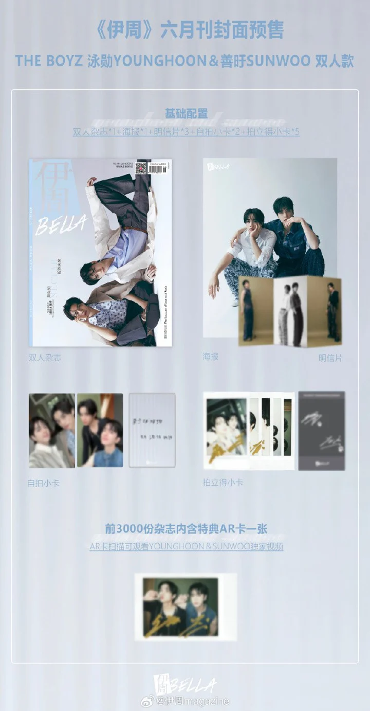 伊周 BELLA - 2024.06 The Boyz SUNWOO & YOUNGHOON C Type (PRE-ORDER BENEFITS) - Image 2