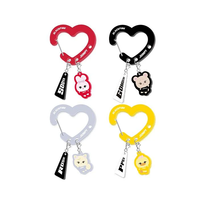 BLACKPINK - [JUMP] OFFICIAL MD BLACKPINK CHARACTER ACRYLIC CARABINER KEYRING