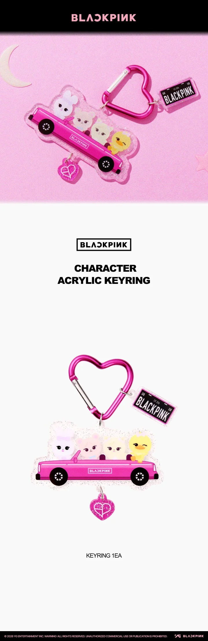 BLACKPINK - [JUMP POPUP] OFFICIAL MD CHARACTER ACRYLIC KEYRING - Image 2
