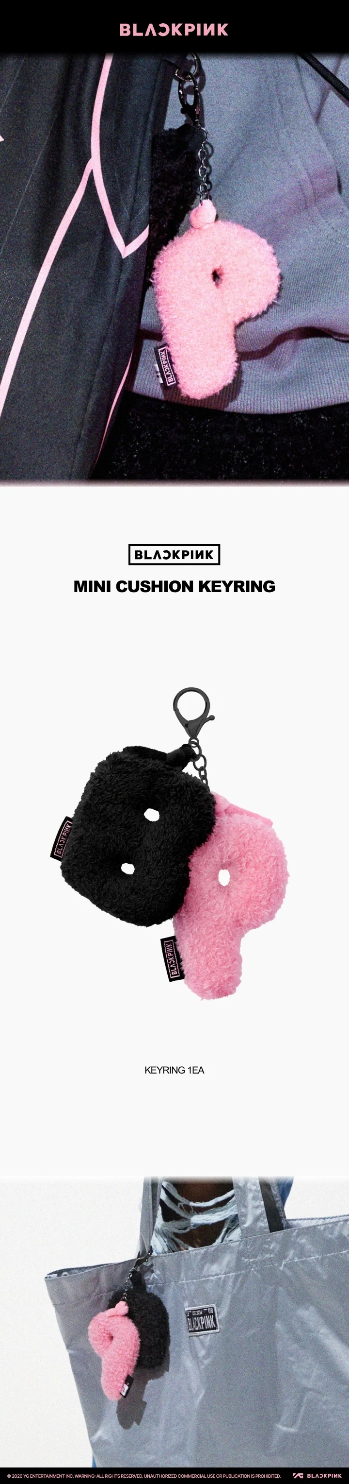 BLACKPINK - [JUMP POPUP] OFFICIAL MD MINI CUSHION KEYRING - Image 2