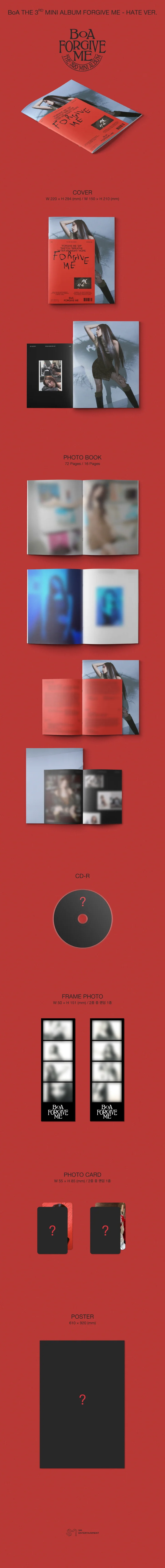 BOA - [Forgive Me] 3rd Mini Album HATE Version - Image 2