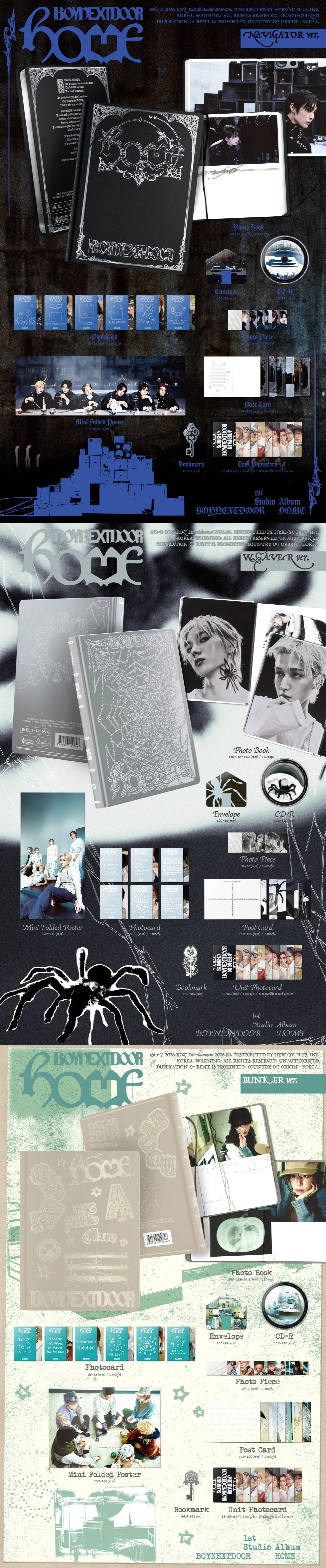 (LUCKY DRAW) BOYNEXTDOOR - [HOME] 1st Studio Album NAVIGATOR Version - Image 2