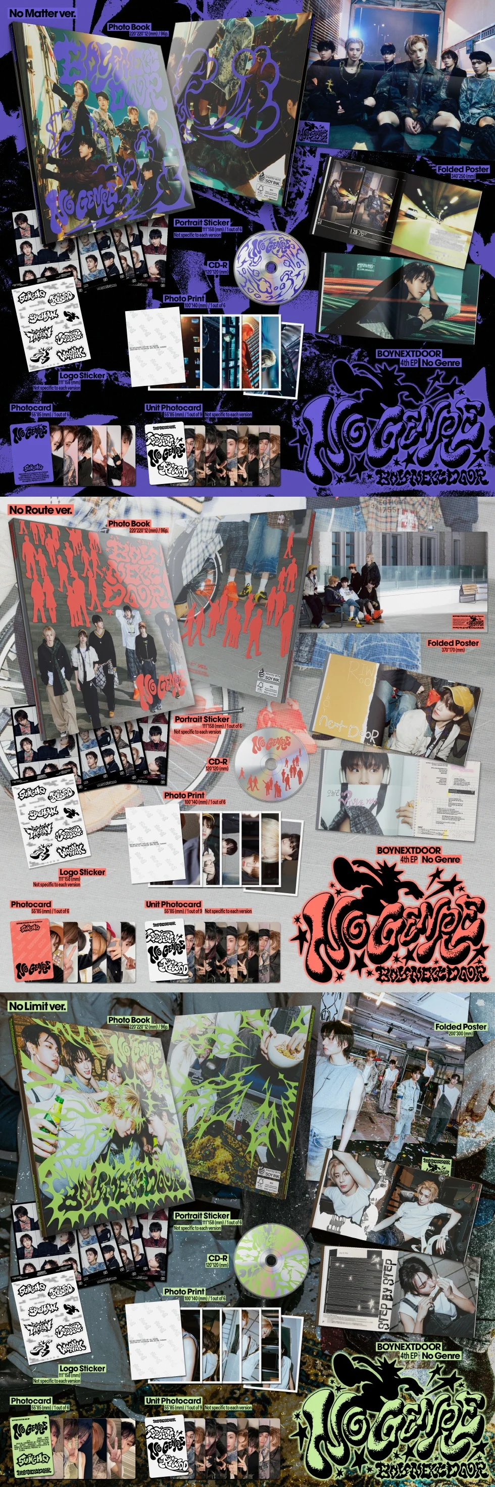 BOYNEXTDOOR - [NO GENRE] 4th EP Album NO LIMIT Version - Image 2