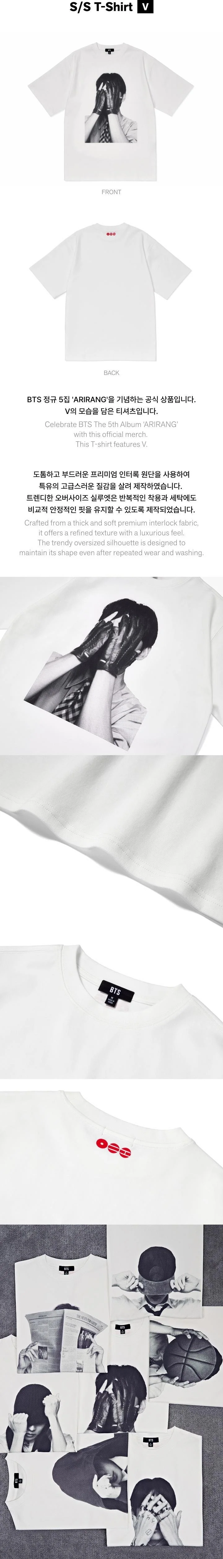 BTS - [ARIRANG] 5th Album OFFICIAL MD S/S T-Shirt (V) (releasing in June) - Image 3