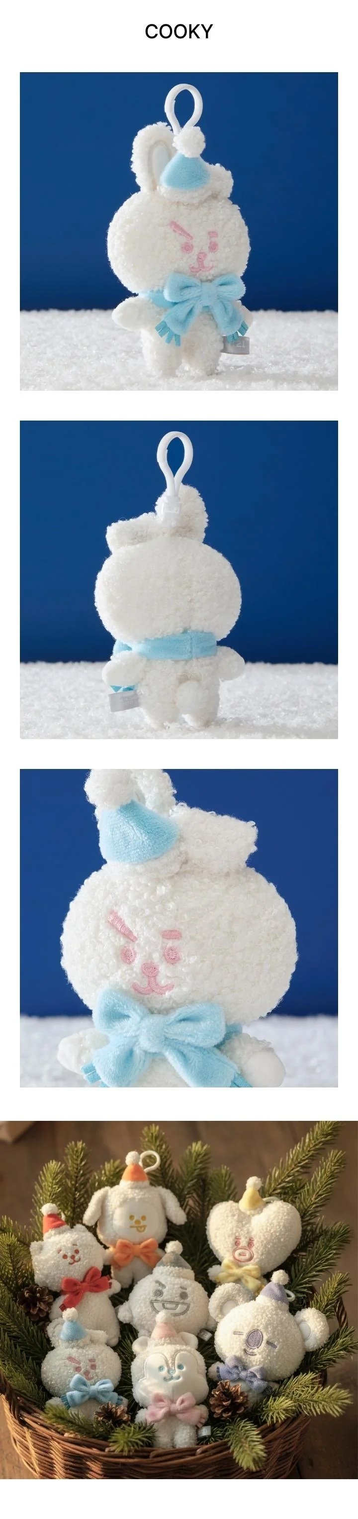 BTS - [BT21] DECEMBER OFFICIAL MD Snowman Plush Keyring - Image 5