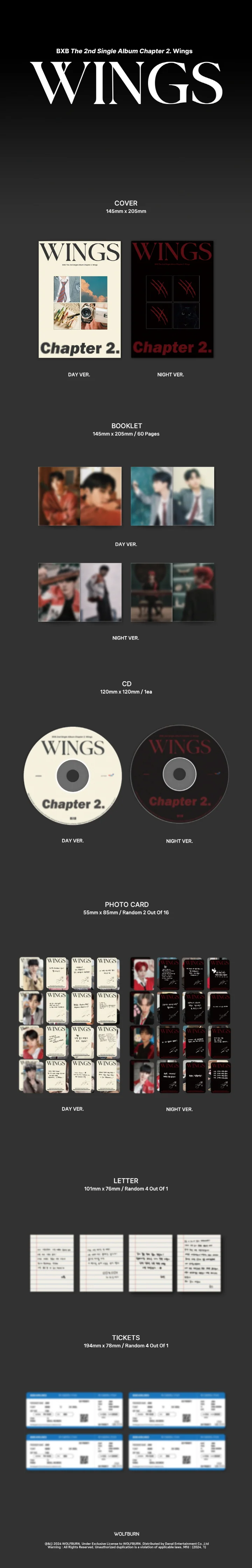 BXB - [CHAPTER 2. WINGS] 2nd Single Album RANDOM Version - Image 2