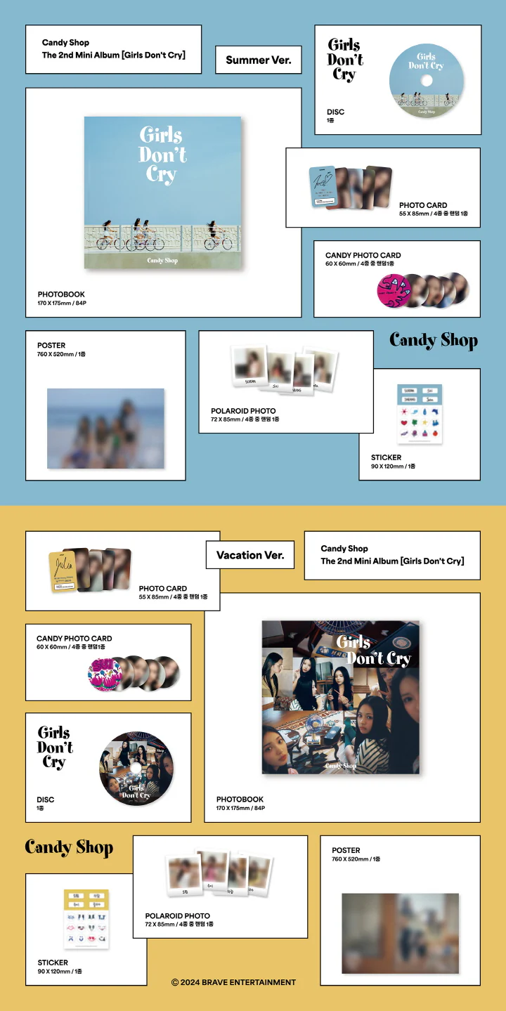 CANDY SHOP - [GIRLS DON'T CRY ] 2nd Mini Album VACATION Version - Image 2