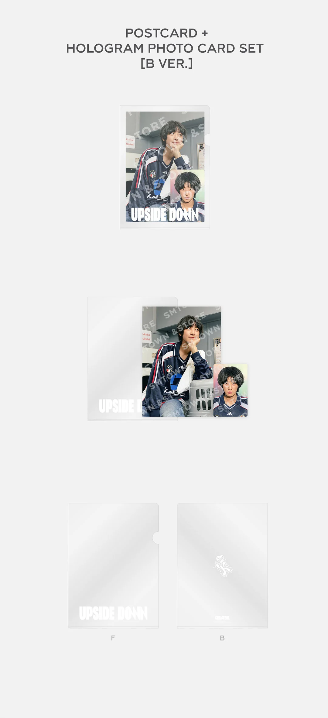 CHANYEOL - [Upside Down] OFFICIAL MD POSTCARD + HOLOGRAM PHOTO CARD SET B - Image 2