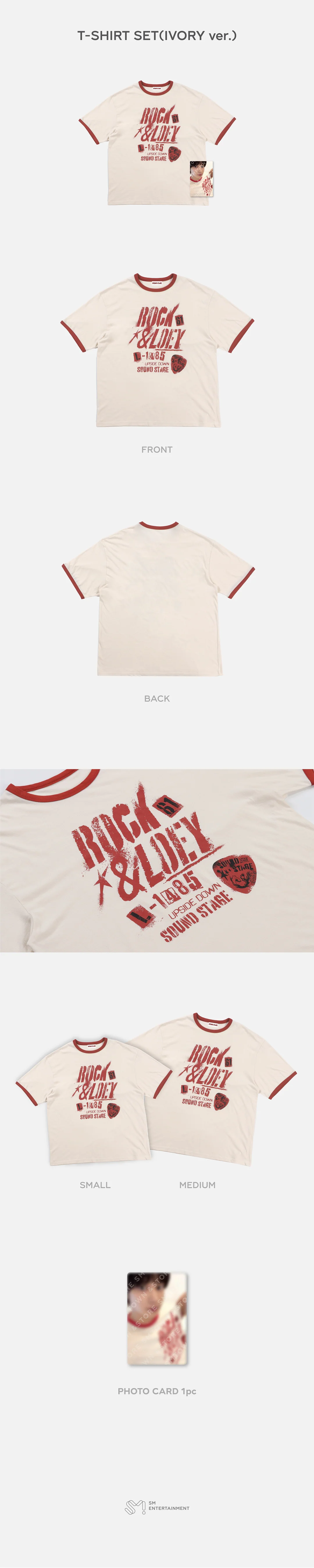 CHANYEOL - [Upside Down : Sound Stage] 2025 OFFICIAL MD T-SHIRT SET (IVORY ver.) - Image 2
