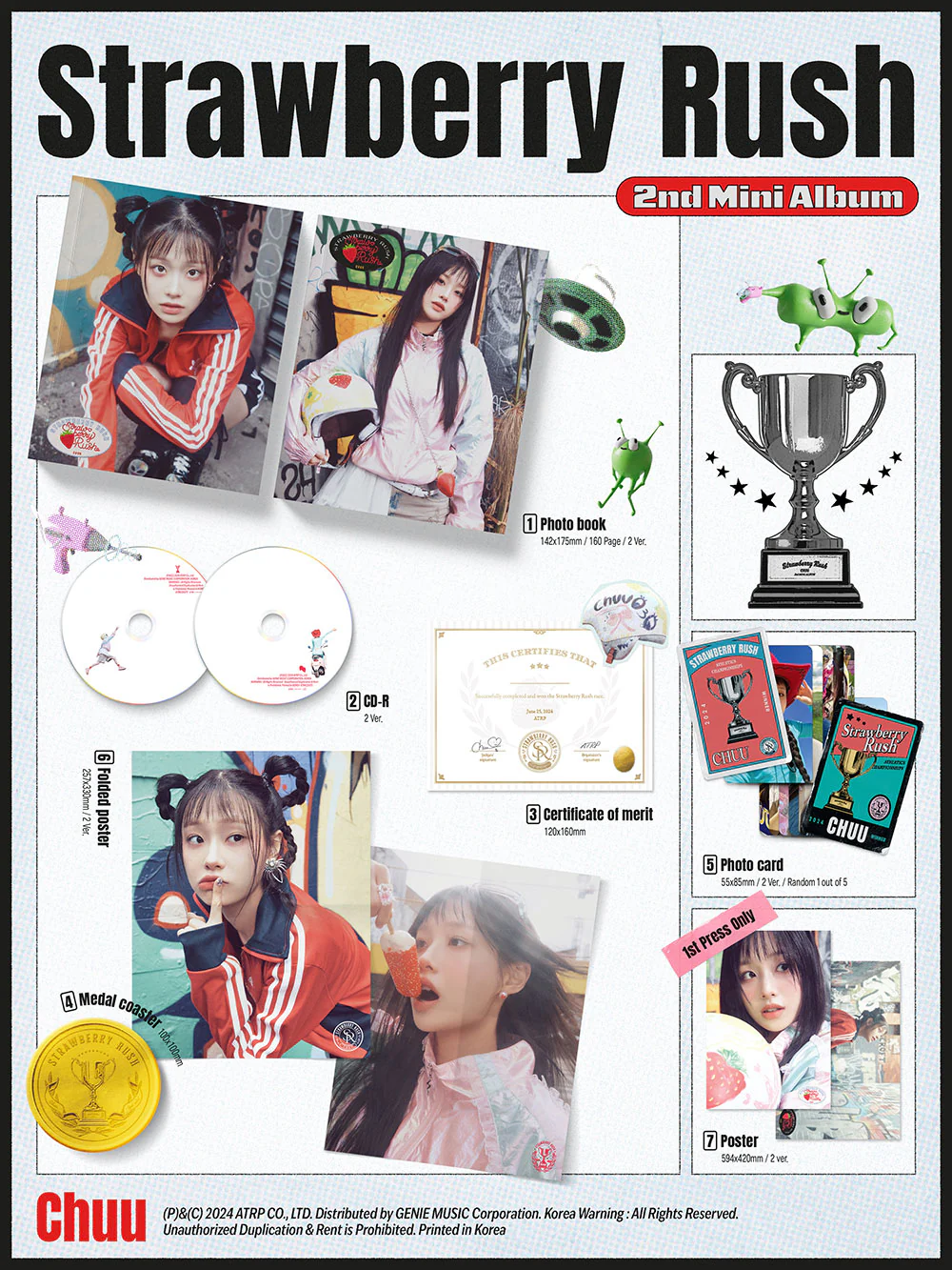 CHUU - [STRAWBERRY RUSH] 2nd Mini Album RANDOM Version - Image 2