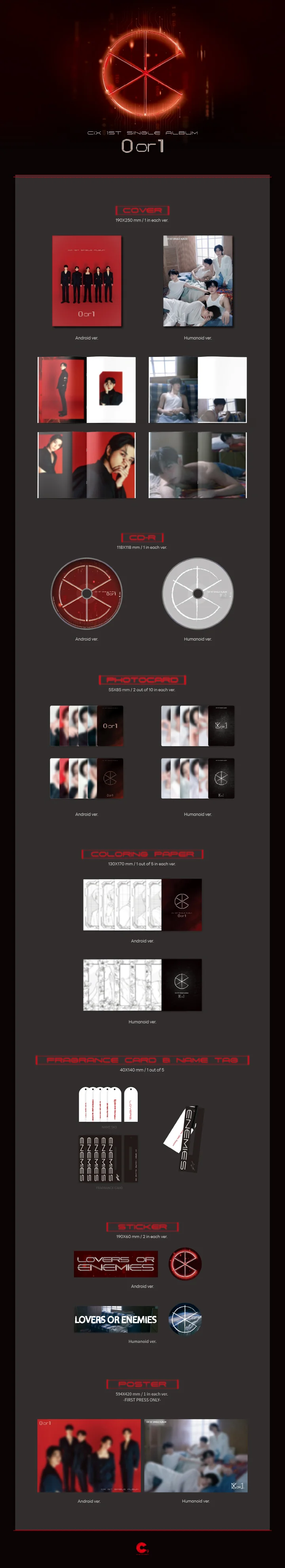 CIX - [0 OR 1] 1st Single Album ANDROID Version - Image 2