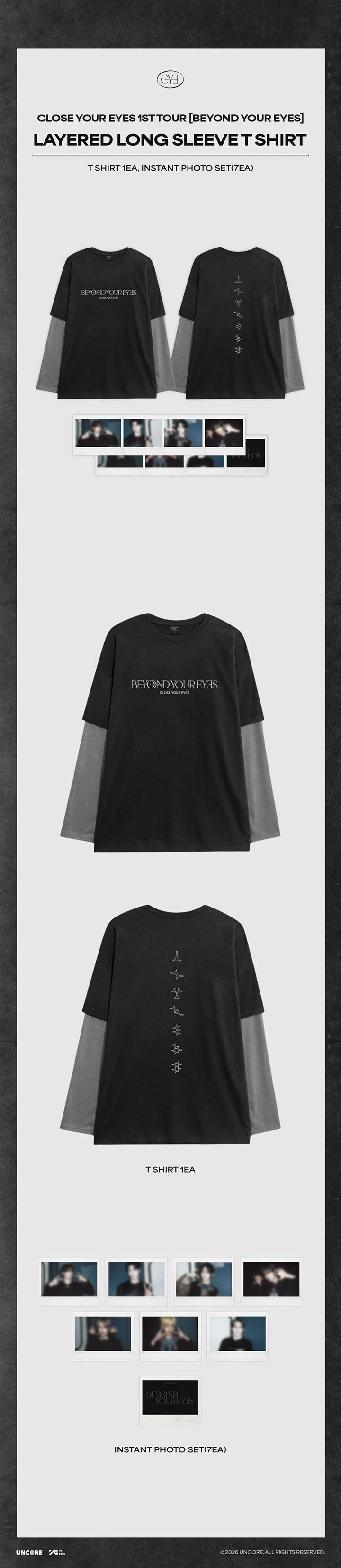 CLOSE YOUR EYES - [BEYOND YOUR EYES] 1ST TOUR MD LAYERED LONG SLEEVE T SHIRT - Image 2