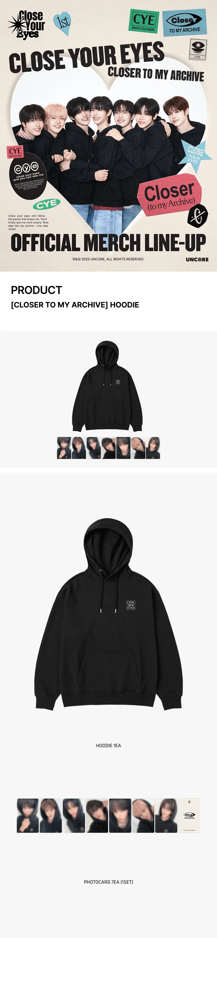 CLOSE YOUR EYES - [CLOSER TO MY ARCHIVE] OFFICIAL MD HOODIE - Image 2