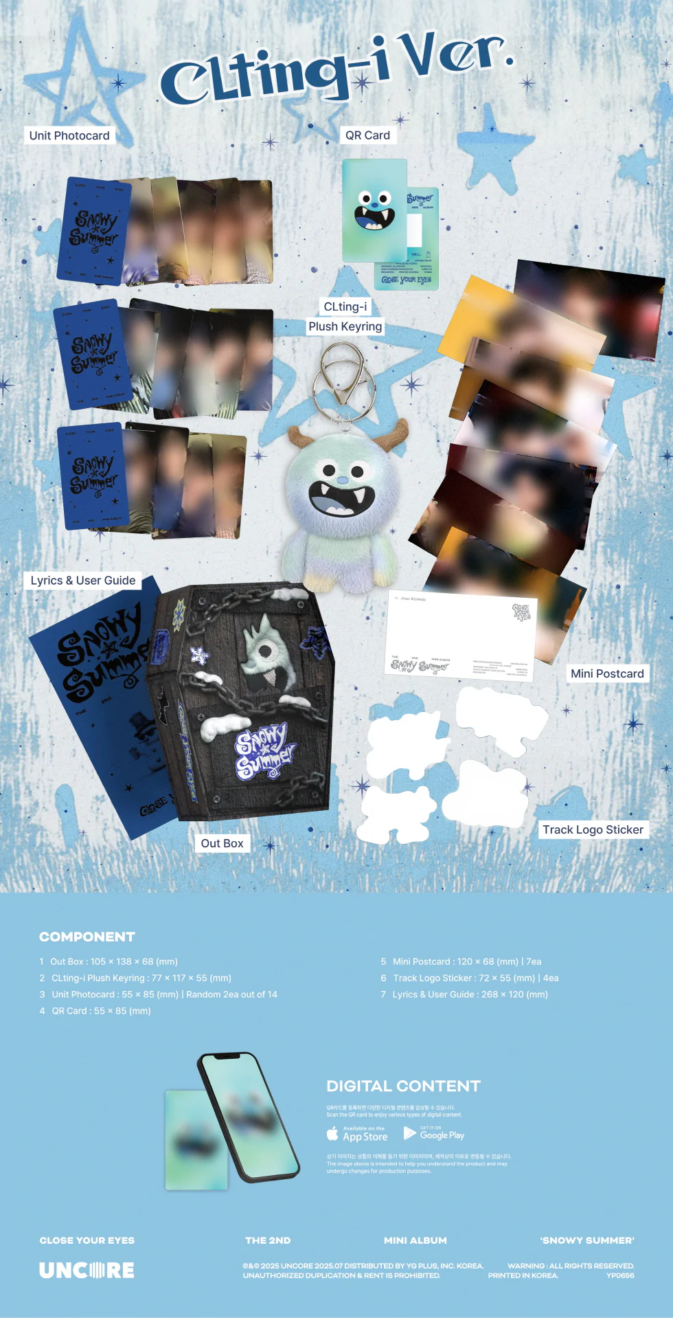 CLOSE YOUR EYES - [SNOWY SUMMER] 2nd Mini Album POCAALBUM CLting-i Version - Image 2