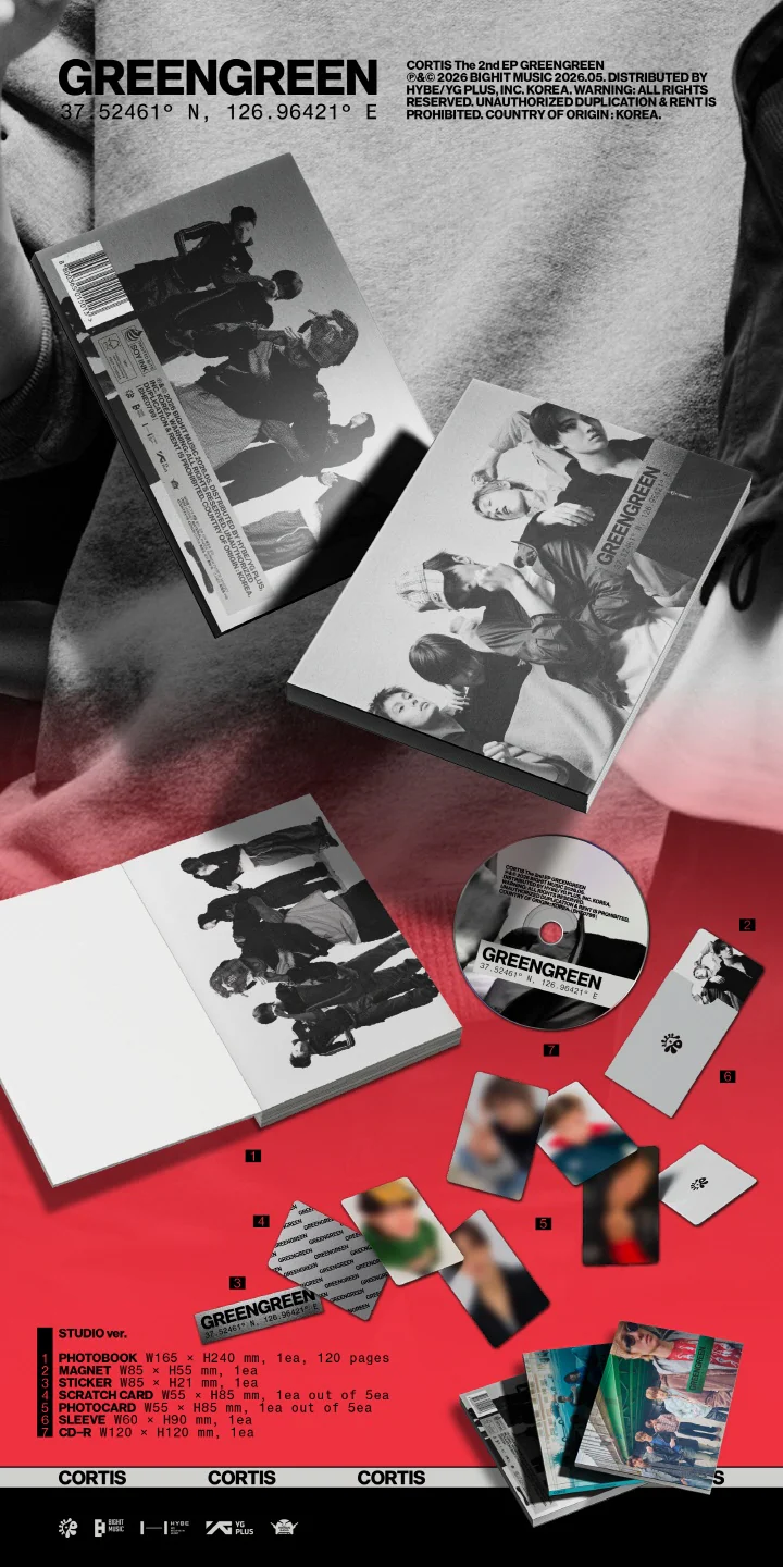CORTIS - [GREENGREEN] THE 2ND EP Album 3 Version SET - Image 4