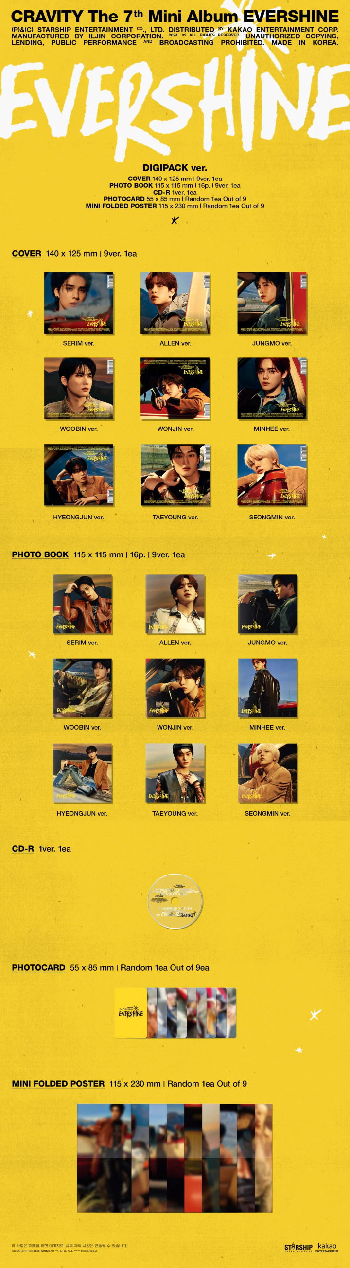 CRAVITY - [EVERSHINE] 7th Mini Album DIGIPACK ALLEN Version - Image 2