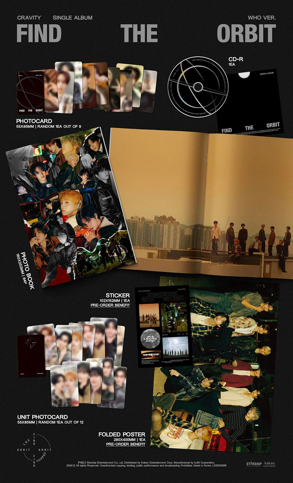 CRAVITY - [FIND THE ORBIT] 1st Single Album RANDOM Version - Image 2