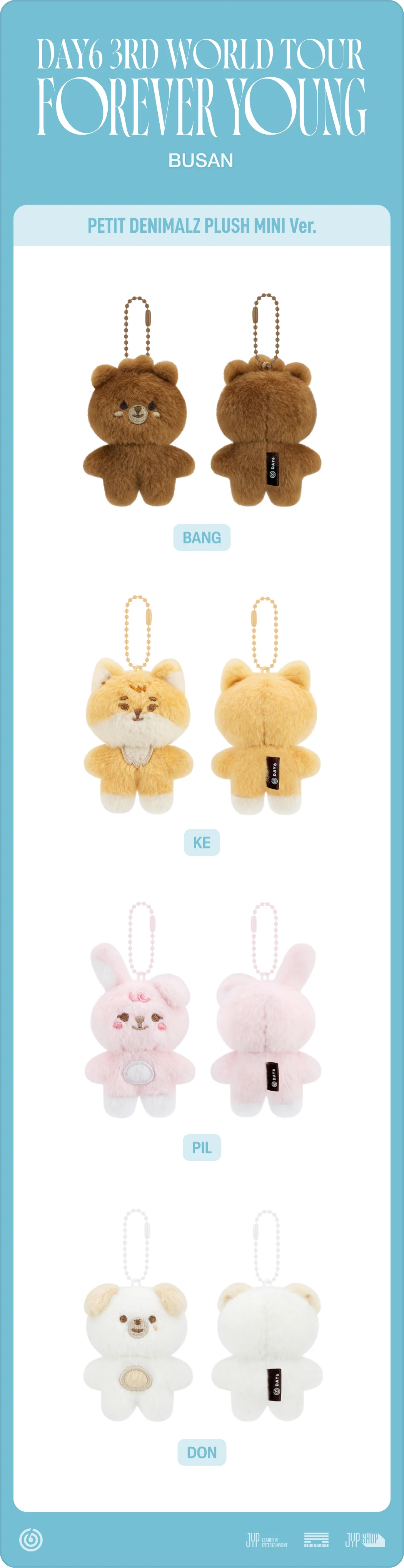 DAY6 - [2025 FOREVER YOUNG 1st] OFFICIAL MD PETIT DENIMALZ PLUSH MINI Ver. - Image 2