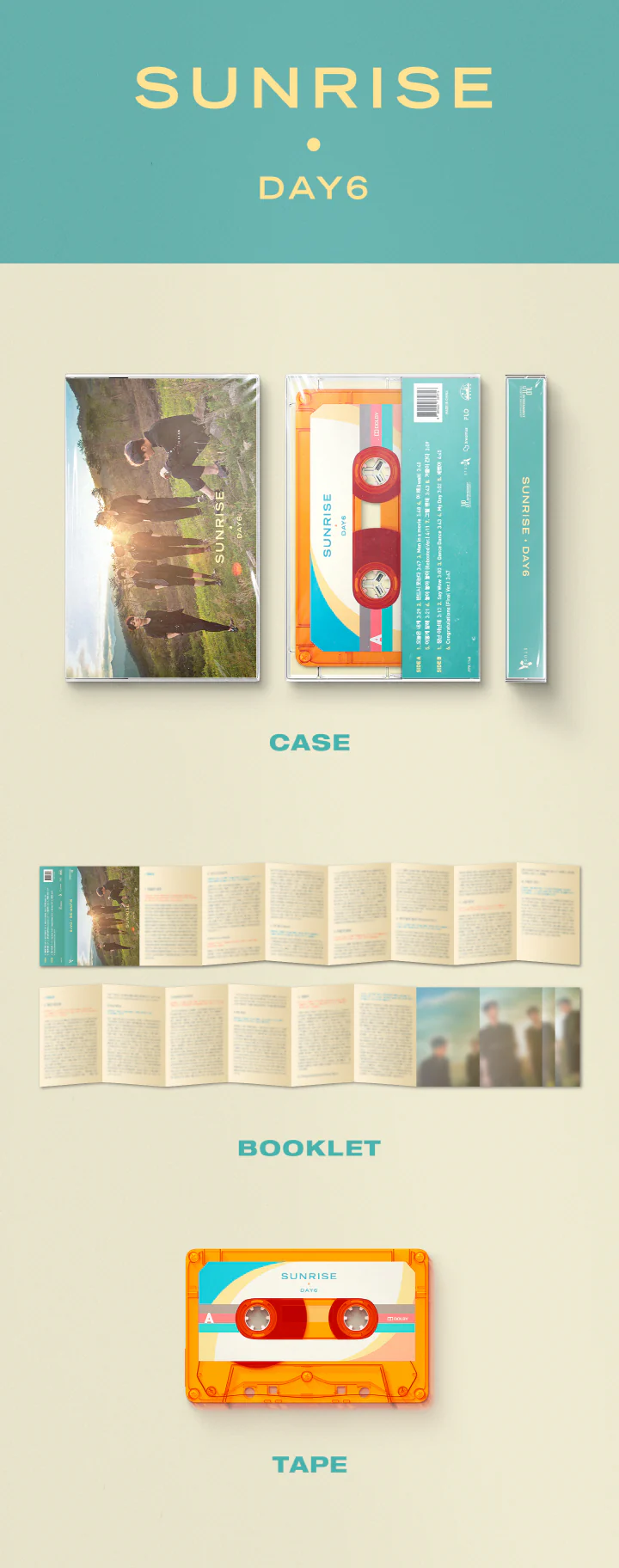 DAY6 - [SUNRISE] 1st Album Cassette Tape 2 Version SET - Image 3
