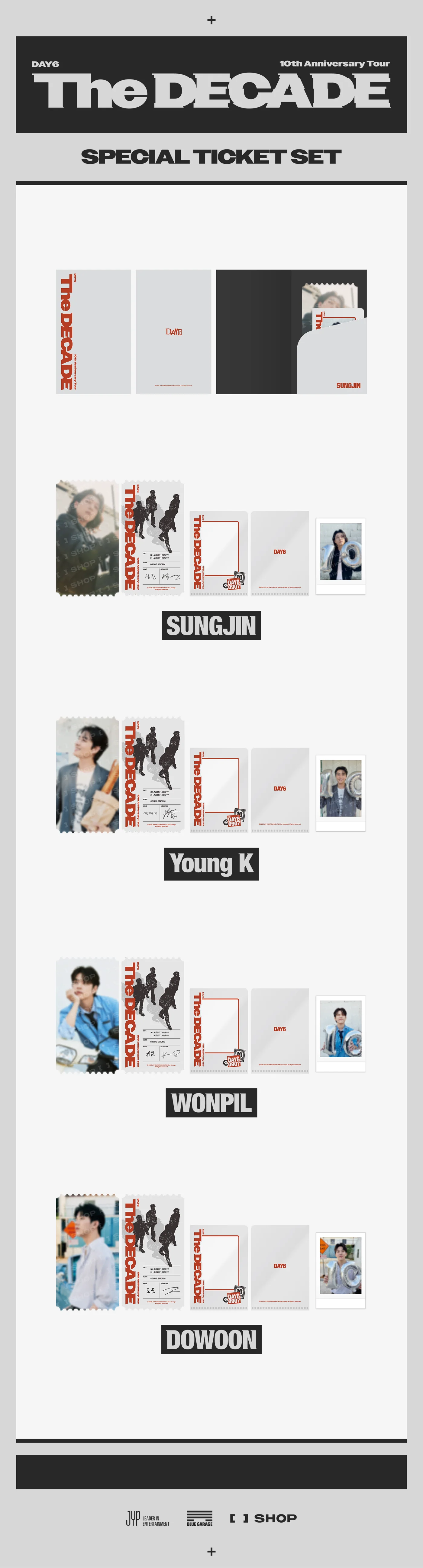DAY6 - [THE DECADE] OFFICIAL MD SPECIAL TICKET SET - Image 2