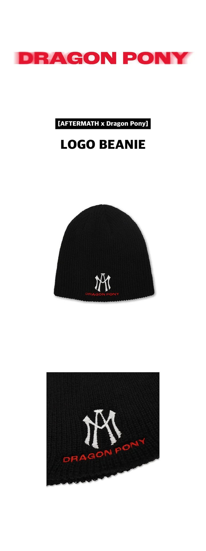 Dragon Pony - [AFTERMATH x Dragon Pony Collaboration] MD LOGO BEANIE - Image 2