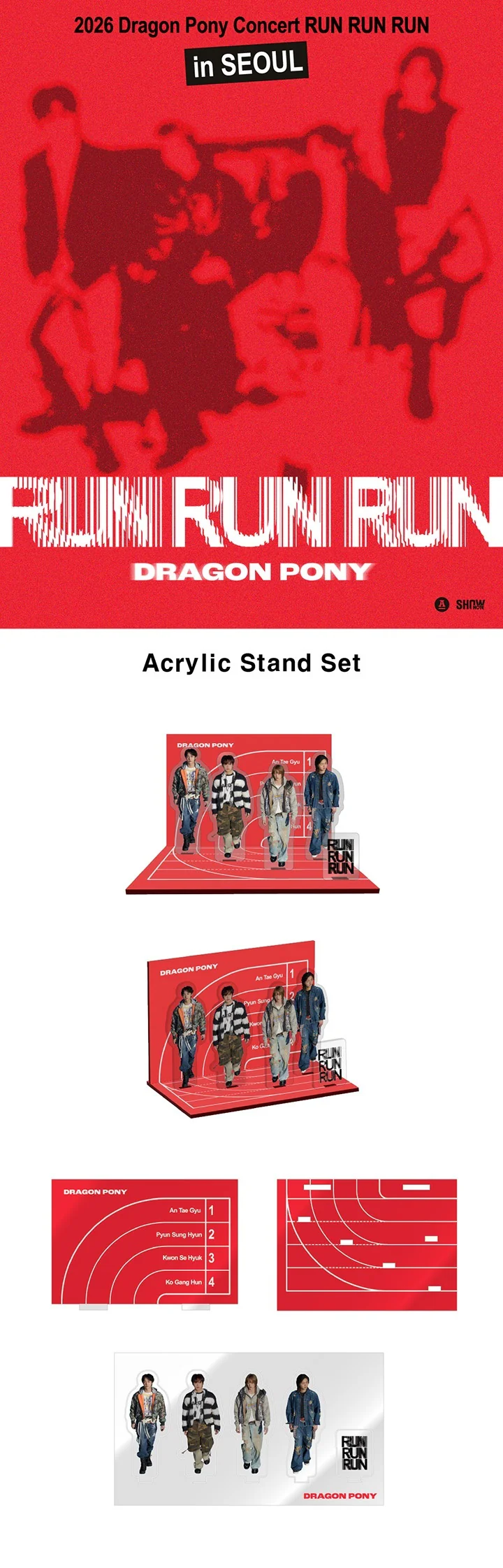 Dragon Pony - [RUN RUN RUN] Concert in SEOUL MD Acrylic Stand Set - Image 2