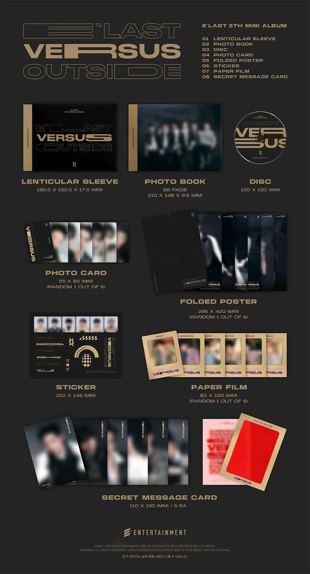 E'LAST - [VERSUS] 5th Mini Album 2 Version SET - Image 3