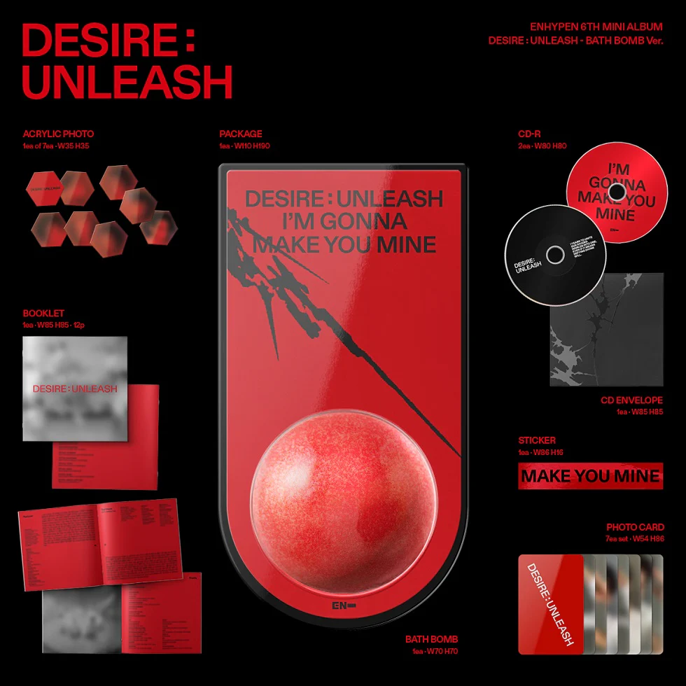 ENHYPEN - [DESIRE : UNLEASH] 6th Mini Album BATH BOMB Version - Image 2