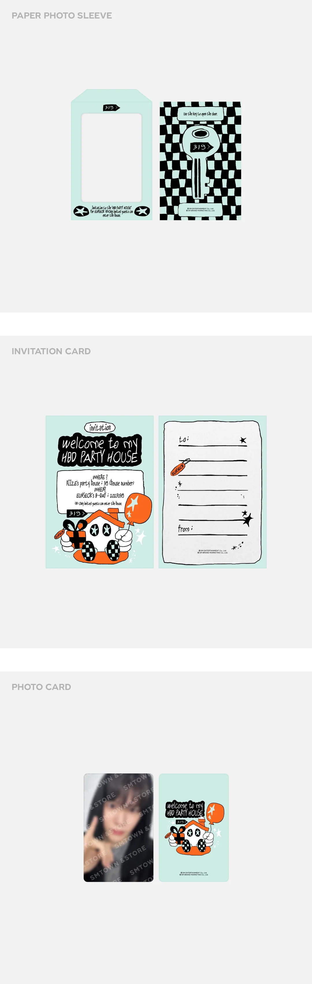 EUNSEOK - [ARTIST BIRTHDAY] OFFICIAL MD PARTY CARD - Image 2
