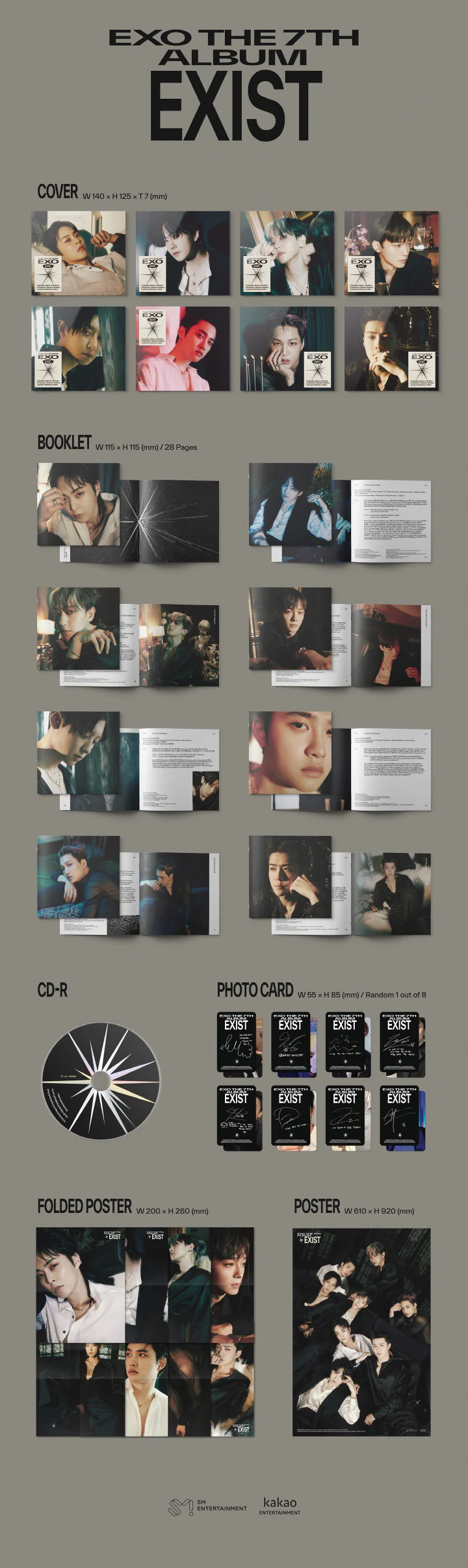 EXO - [EXIST] 7th Album DIGIPACK 8 Version SET - Image 2