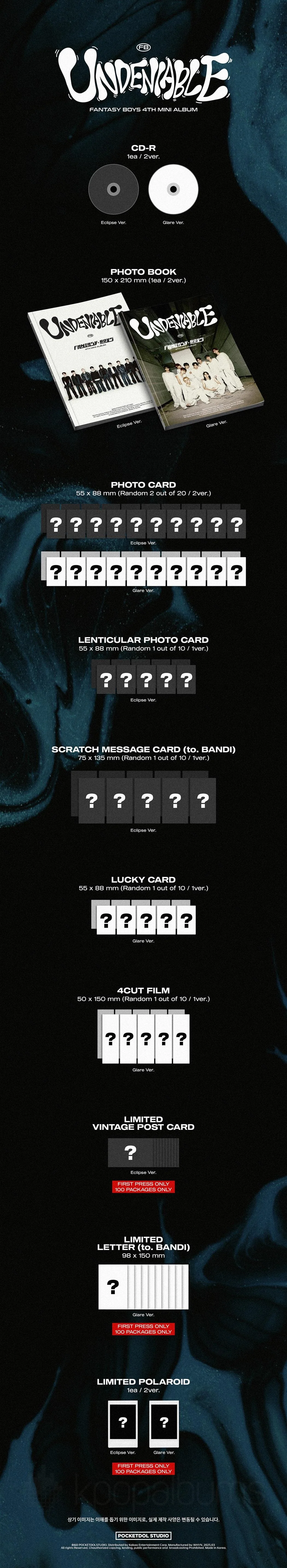 FANTASY BOYS - [UNDENIABLE] 4th Mini Album ECLIPSE Version - Image 2