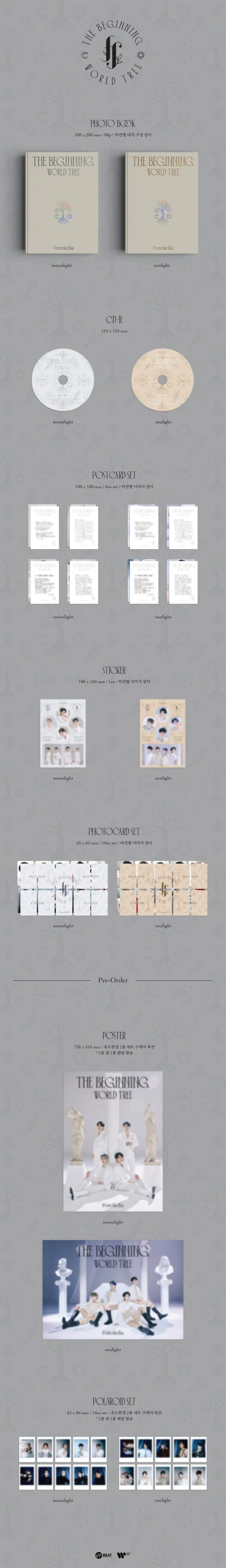 FORESTELLA - [THE BEGINNING : WORLD TREE] 1st Mini Album SUNLIGHT Version (Re-released) - Image 2