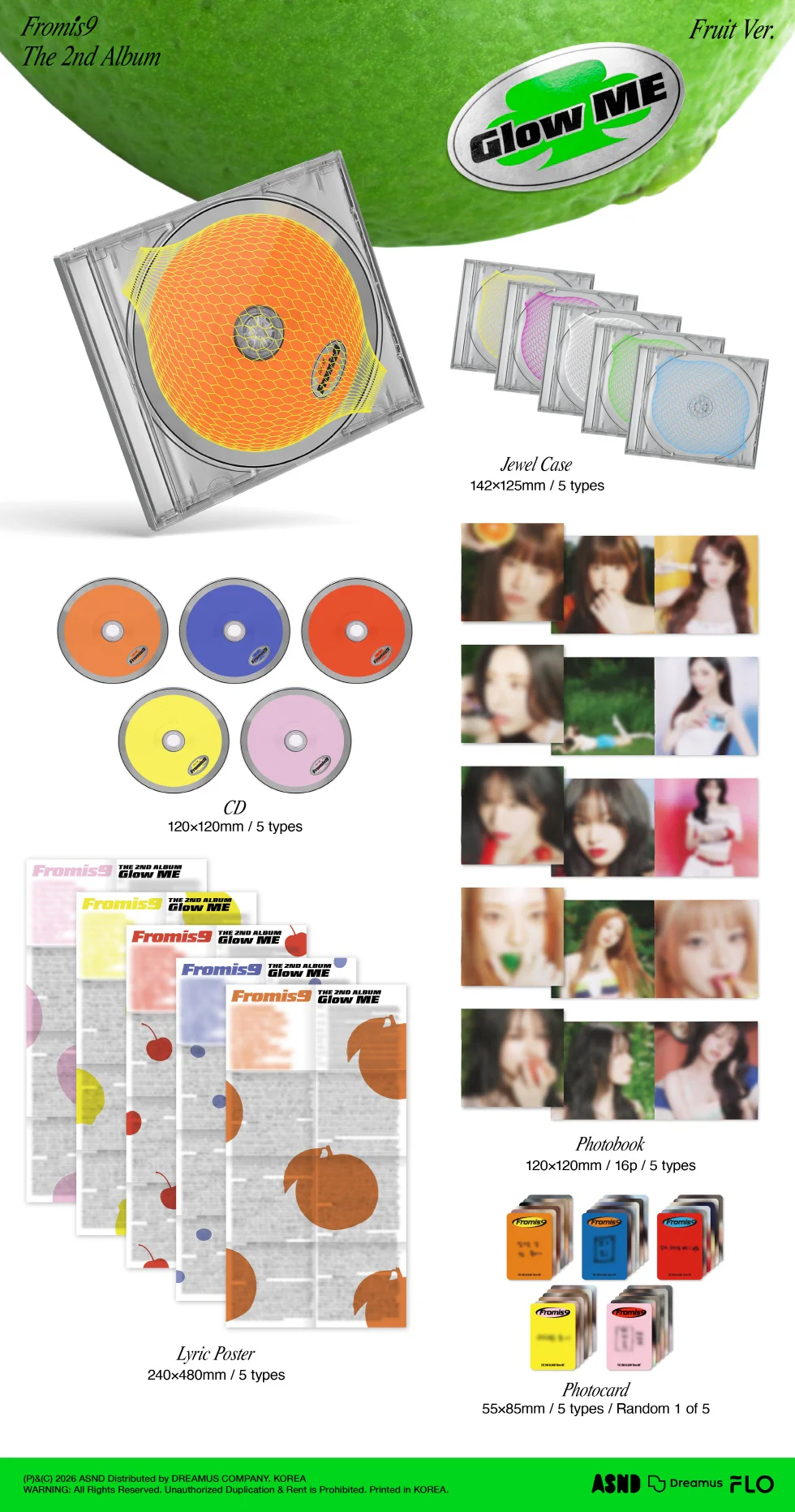 (PRE-ORDER) fromis_9 - [GLOW ME] 2nd Album FRUIT CHAEYOUNG CHERRY Version - Image 2