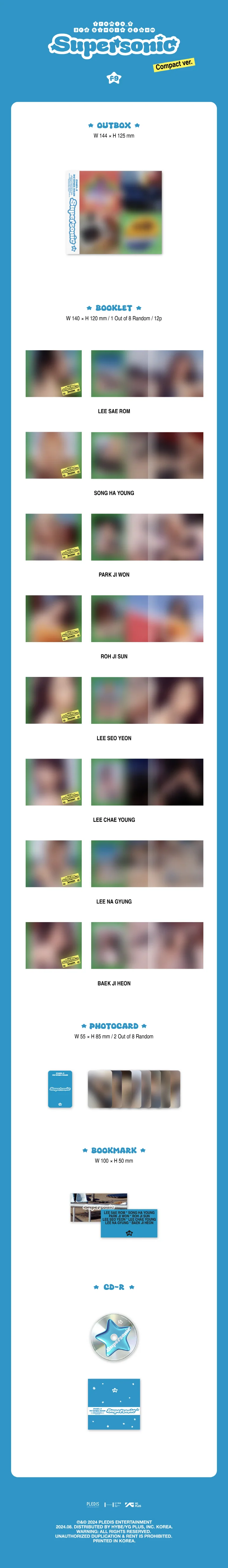 fromis_9 - [SUPERSONIC] 3rd Single Album COMPACT 8 Version SET - Image 2
