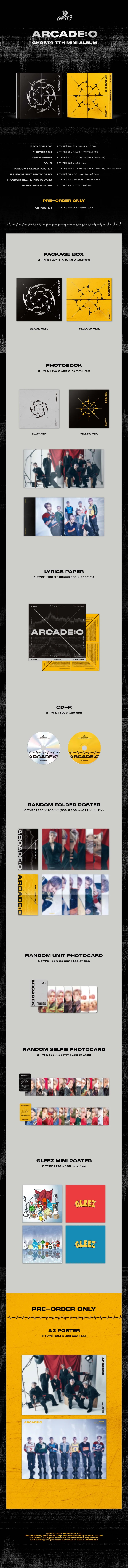 GHOST9 - [ARCADE : O] 7th Mini Album YELLOW Version - Image 2
