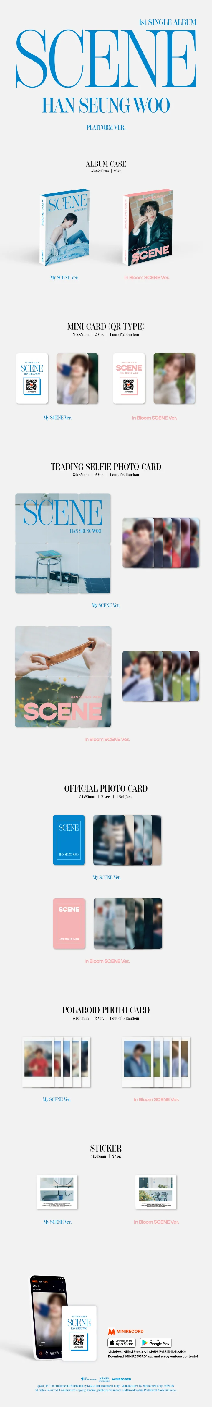 HAN SEUNG WOO - [SCENE] 1st Single Album PLATFORM IN BLOOM SCENE Version - Image 2