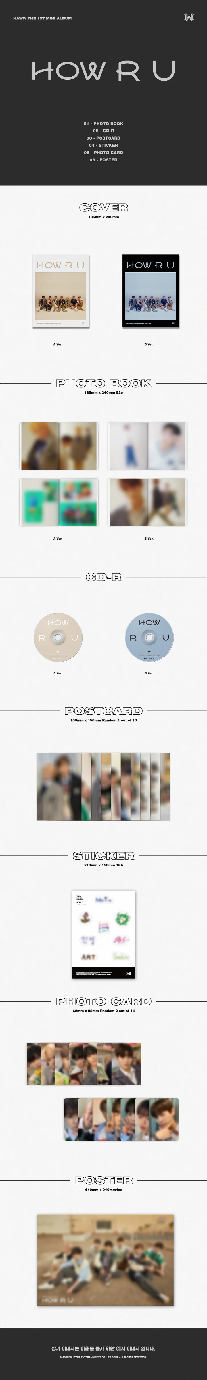 HAWW - [HOW R U] Mini 1st Album A Version - Image 2