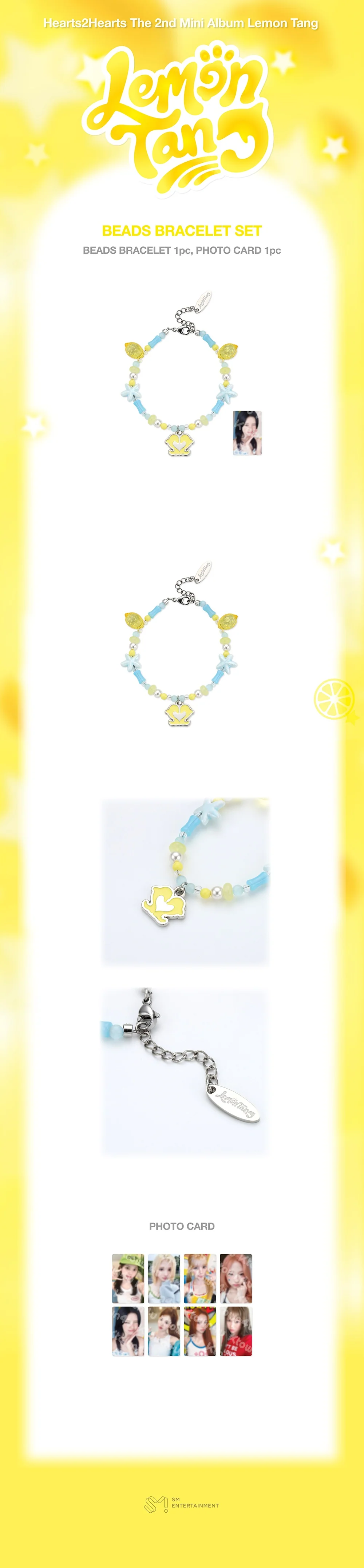 (PRE-ORDER) Hearts2Hearts - [Lemon Tang] 2nd Mini Album OFFICIAL MD BEADS BRACELET SET - Image 2